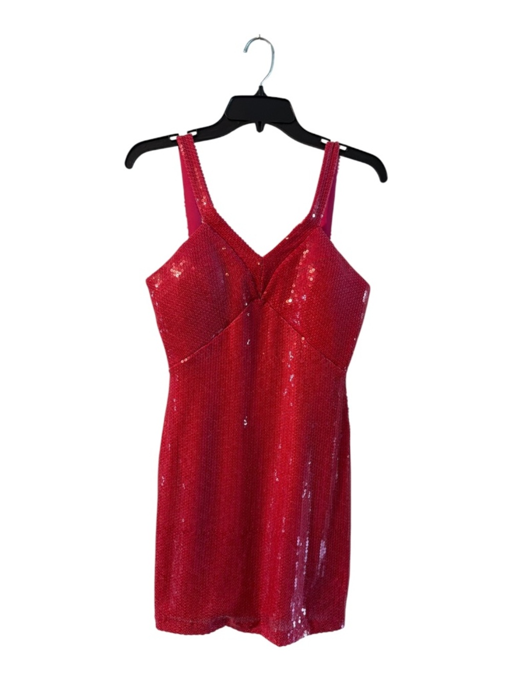 Barbiecore Y2K Morgan & Co Red Sequin Mini Dress NWT Size 3